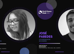 Lucía Pejerrey y José Paredes, integrantes del Grupo de Investigación de Innovación Aplicada en Diseño de Productos y Servicios (GIADIPS), fueron los organizadores del World Space Week Perú.