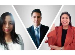 Allison Ayala, Marco Antonio Sedán y Valeria Rondón, nuestros ganadores del Torneo de Debate Lima Joven 2020.